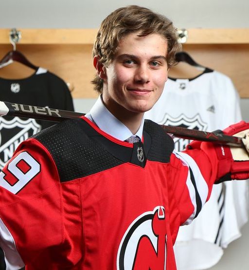Jack Hughes all smiles meeting with - New Jersey Devils